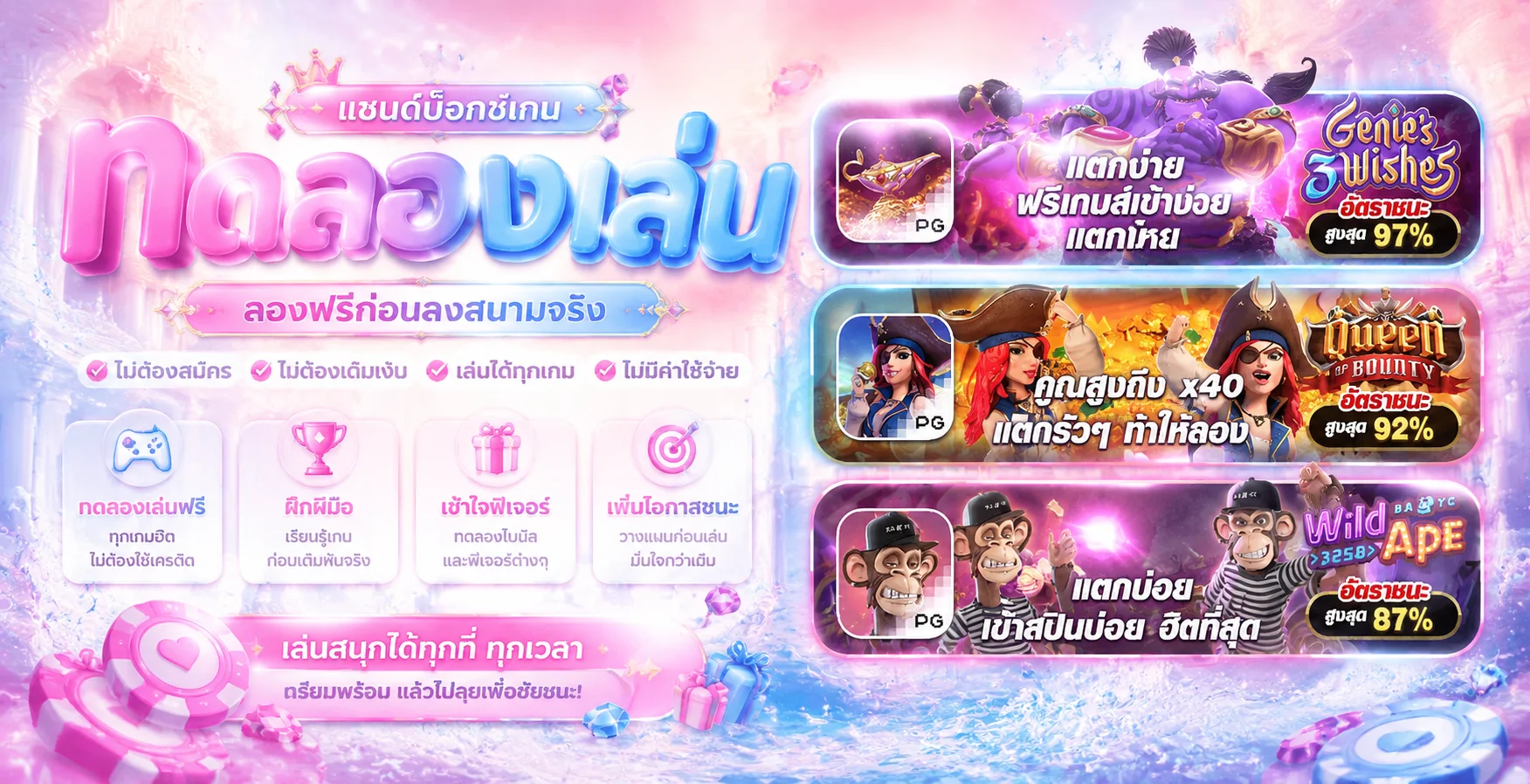 ทดลองเล่นสล็อตฟรี HappyVegas ไม่ต้องสมัคร